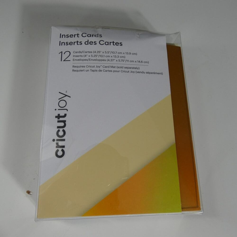 Cricut Joy Insert Cards Pack of 12 Cream Gold New Box Sealed
